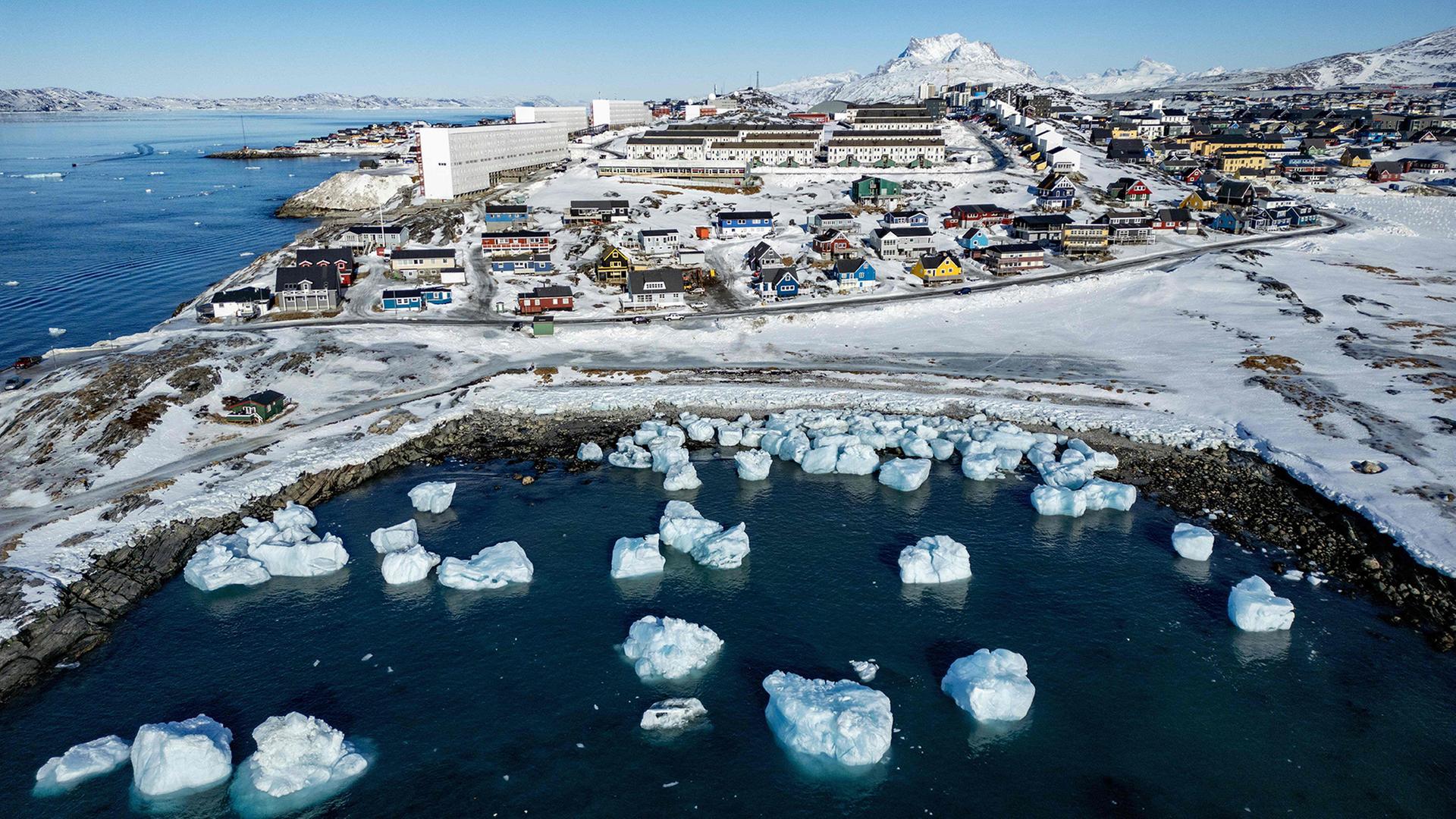 Blick auf die Stadt Nuuk. | AFP