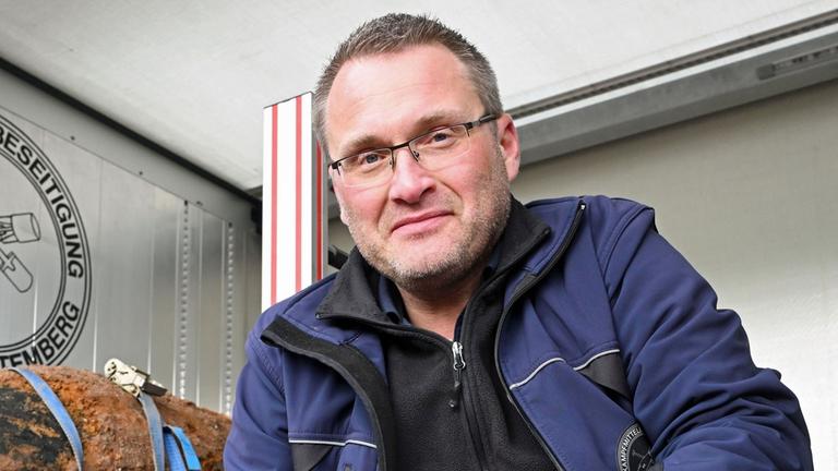 Mathias Peterle vom Kampfmittelbeseitigungsdienst Baden-Württemberg