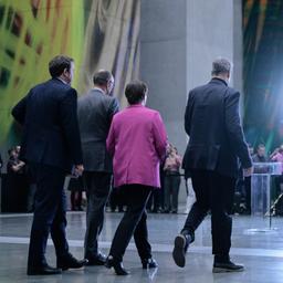 Lars Klingbeil, Friedrich Merz, Saskia Esken und Markus Söder