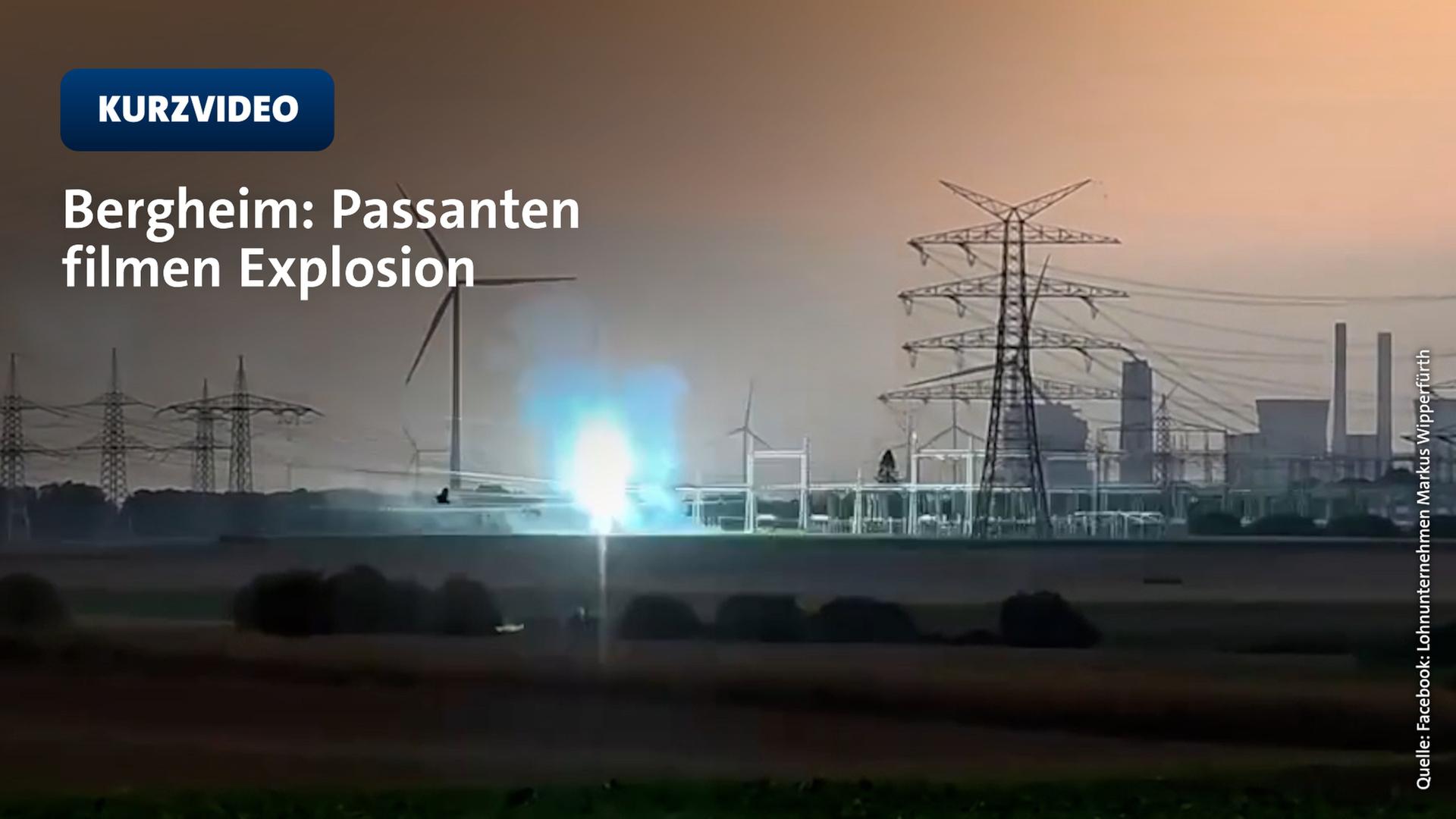 Passanten filmen Explosion am Bergheimer Umspannwerk | Video | tn | WDR