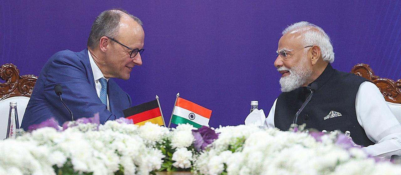 Friedrich Merz und Narendra Modi