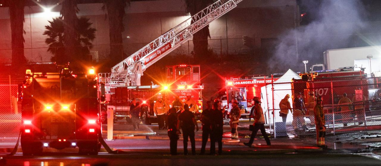 Die Absturzstelle in Los Angeles