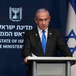 Israels Ministerpräsident Benjamin Netanyahu während einer Pressekonferenz Anfang September 2024.