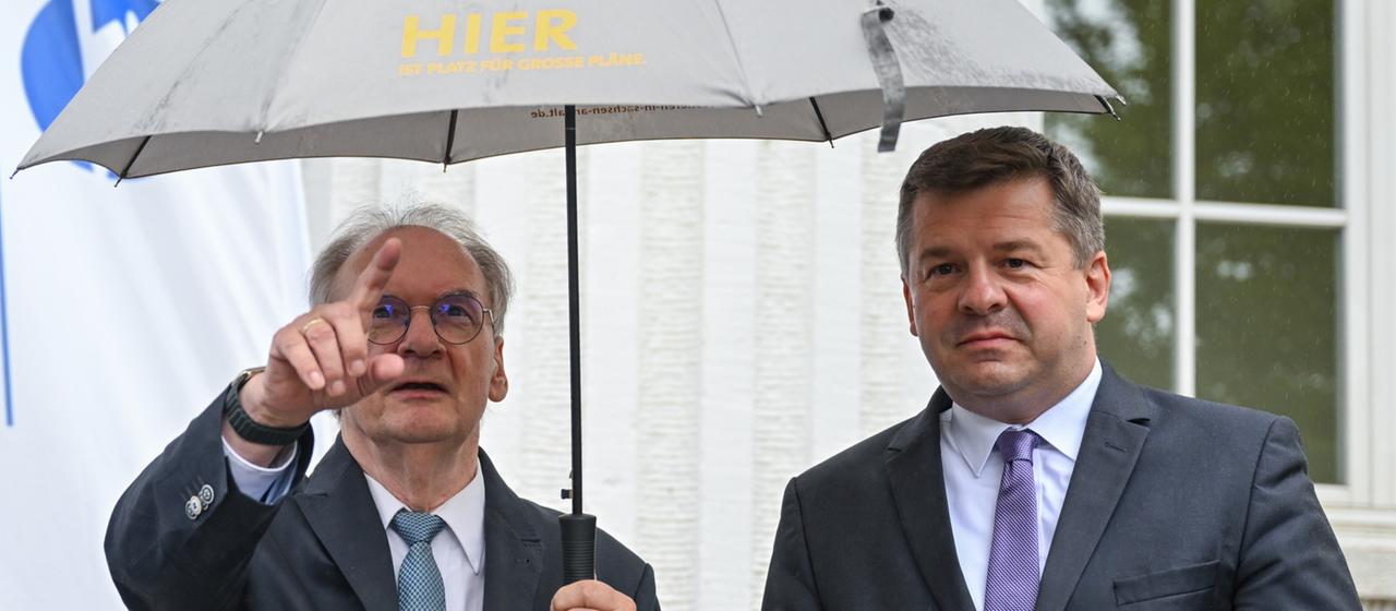 Reiner Haseloff und Sven Schulze