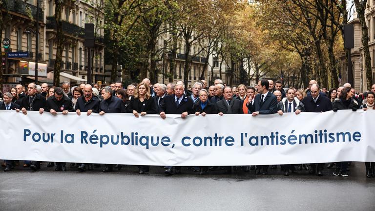 Demonstration gegen Antisemitismus in Paris