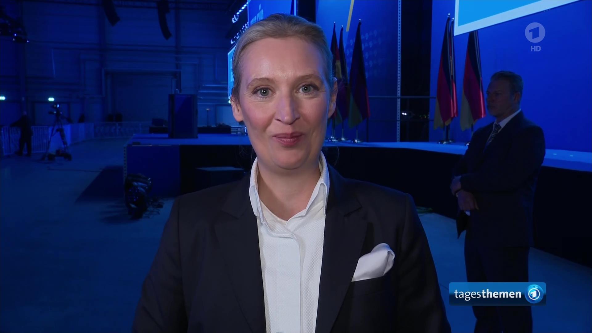 Alice Weidel, Kanzlerkandidatin AfD, zu den Wahlkampfversprechen ihrer  Partei