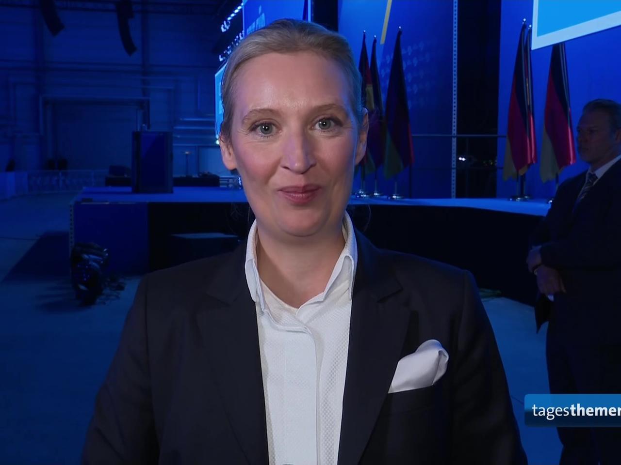 Alice Weidel, Kanzlerkandidatin AfD, zu den Wahlkampfversprechen ihrer  Partei