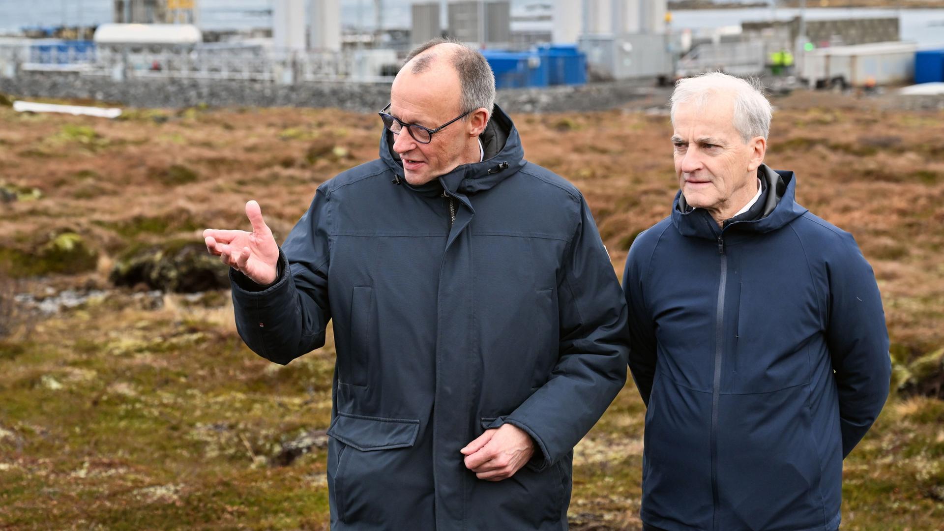 Friedrich Merz und Jonas Gahr Støre | Soeren Stache/dpa