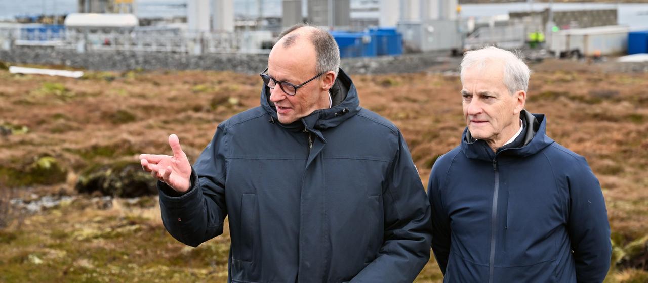 Friedrich Merz und Jonas Gahr Støre