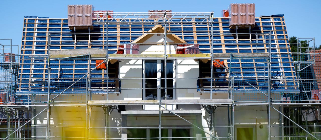 Neubau eines Einfamilienhauses.