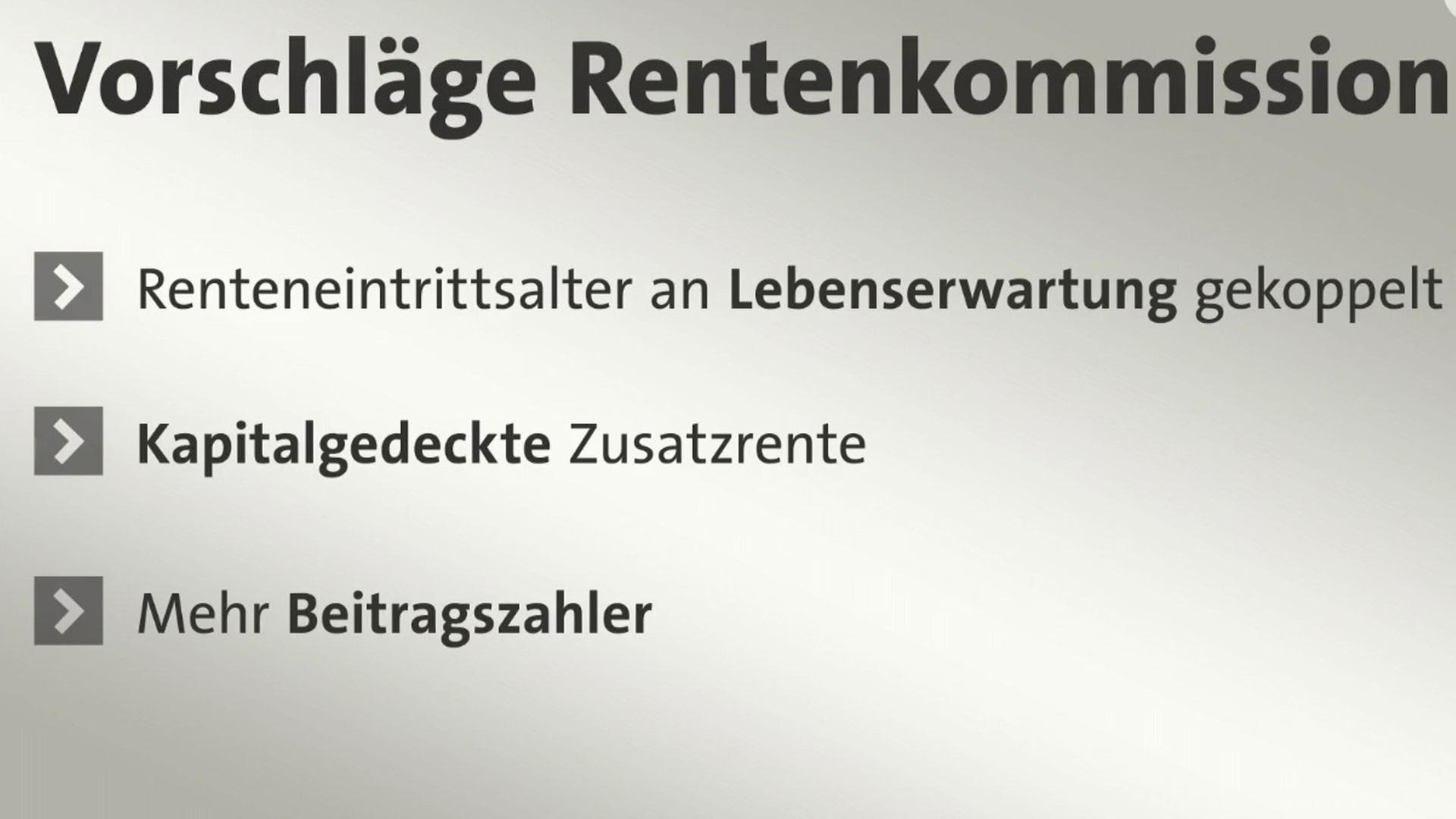 Regierung stellt umstrittene Vorschläge für Rentenreform vor