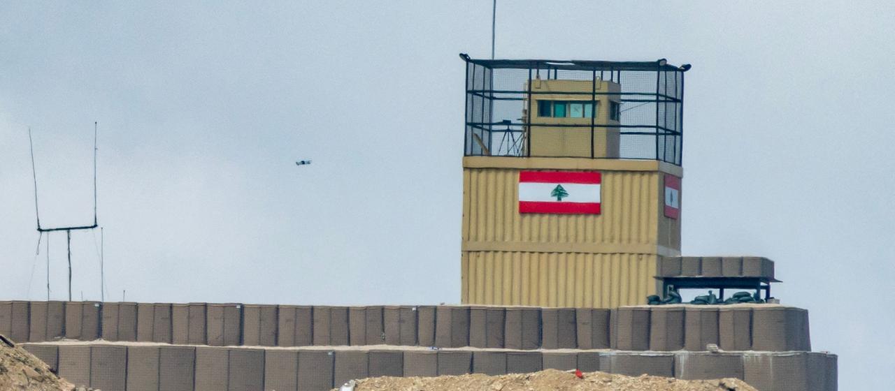 Ein verlassener Außenposten der libanesischen Armee nahe der israelischen Grenze.