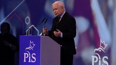 Jaroslaw Kaczynski auf einer Veranstaltung der PiS-Partei in Warschau (Polen)