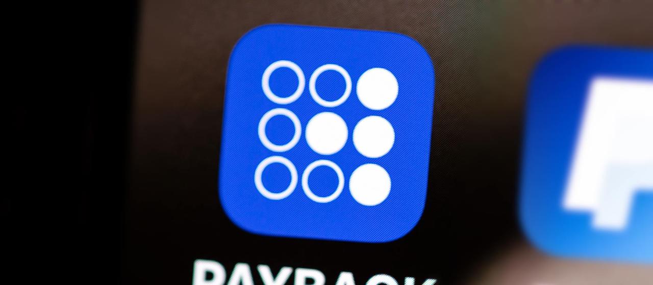 Payback-App auf einem Smartphonedisplay.