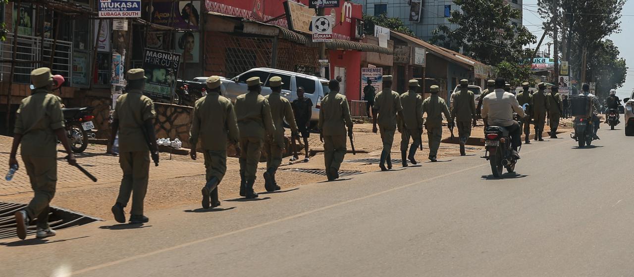 Sicherheitskräfte in Uganda
