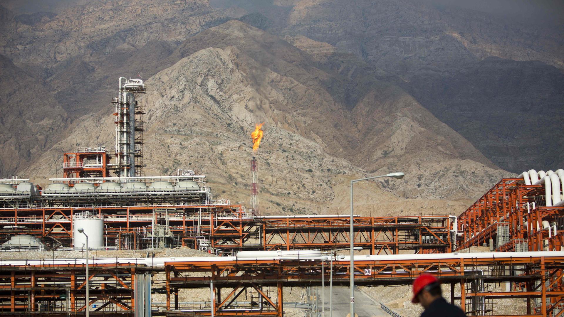 Blick auf das South-Pars-Gasfeld an der Nordküste des Persischen Golfs in Asalouyeh (Archivbild). | AFP