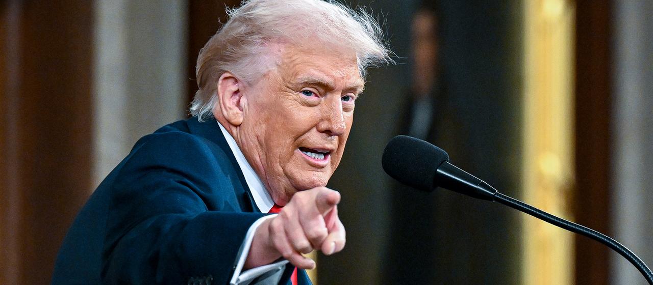 Trump hält im US-Kongress eine Rede.