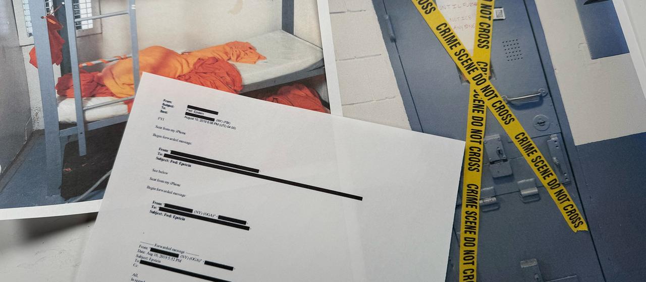 Eine E-Mail wurde fotografiert und zeigt die Zelle, in der Epstein leblos aufgefunden wurde. 