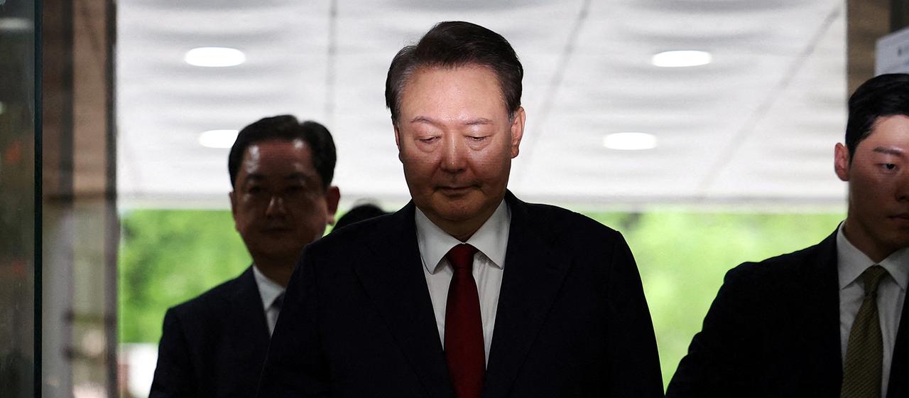 Yoon Suk Yeol rifft am Gericht ein (Archivfoto 9.7.2025)