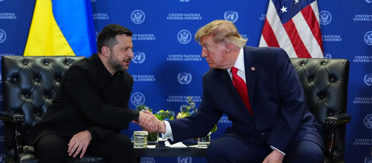 Ukraines Präsident Selenskyj und US-Präsident Trump am Rande der UN-Vollversammlung.