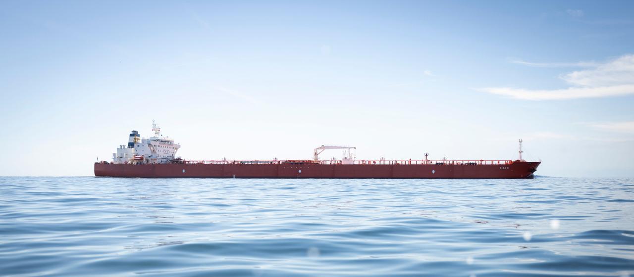 Der zur russischen Schattenflotte identifizierte Öltanker "Kira K".