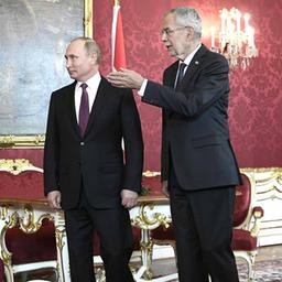 Van der Bellen empfängt Putin 2018 in der Wiener Hofburg (Österreich)