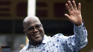 Félix Tshisekedi nach der Stimmabgabe am 20.12.2023