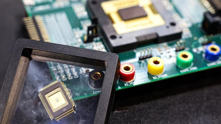 Ein in Taiwan produzierter Halbleiter