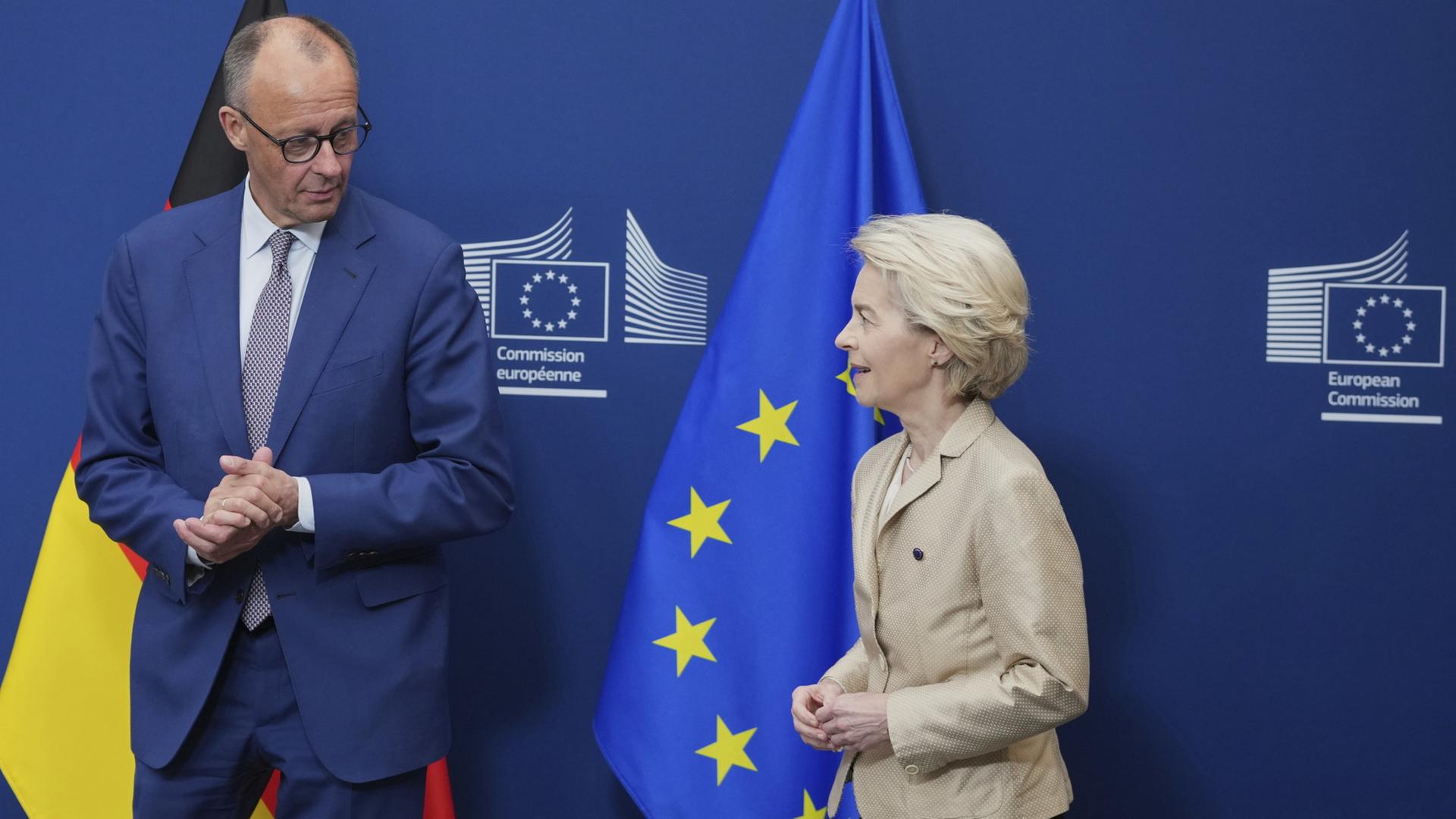 Friedrich Merz und Ursula von der Leyen (Archivbild: 9. Mai 2025) | dpa