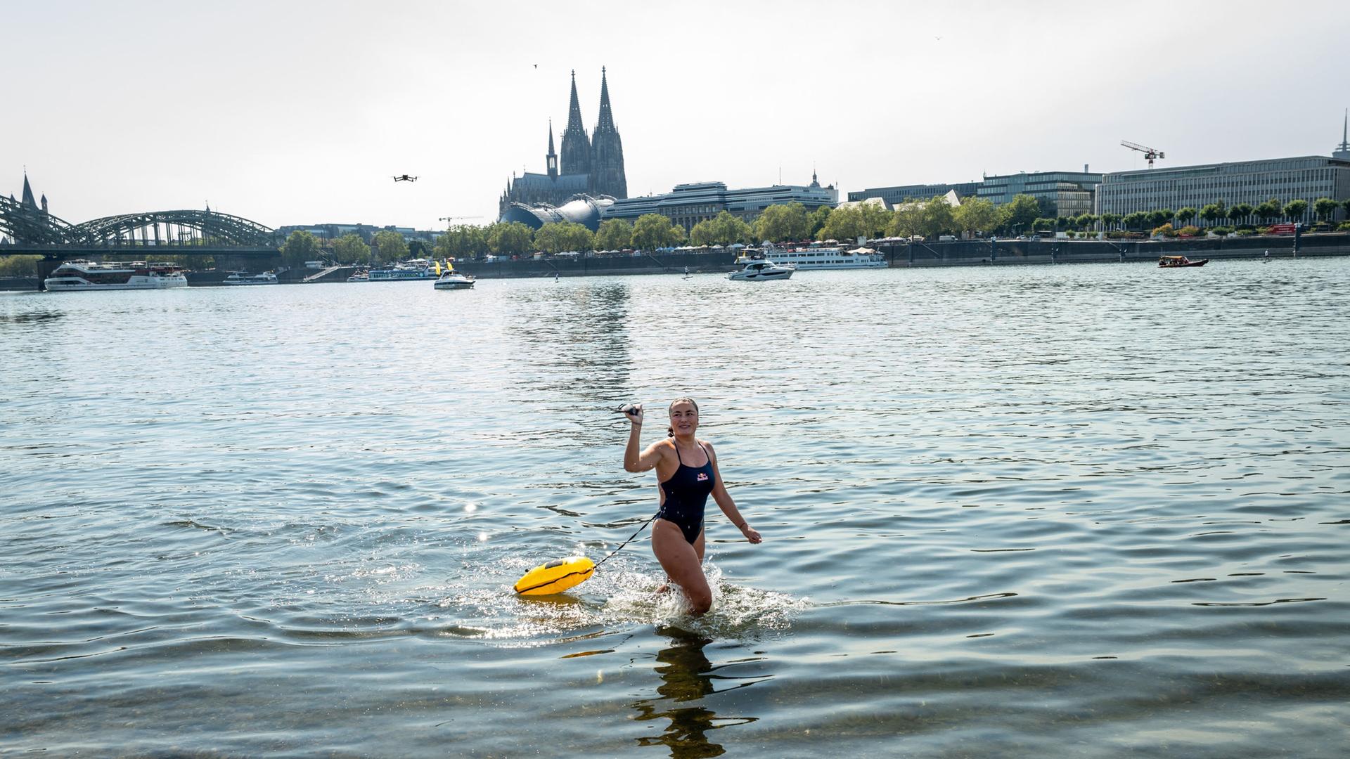 Extremschwimmerin Nathalie Pohl: Frankfurt-Köln in vier Tagen