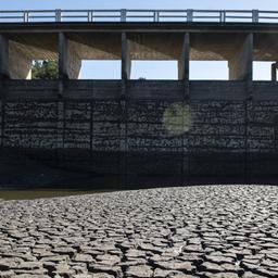 Niedrige Wasserstände am Stausee Canelon Grande, der die Stadt Montevideo mit Wasser versorgt, im Departement Canelones.