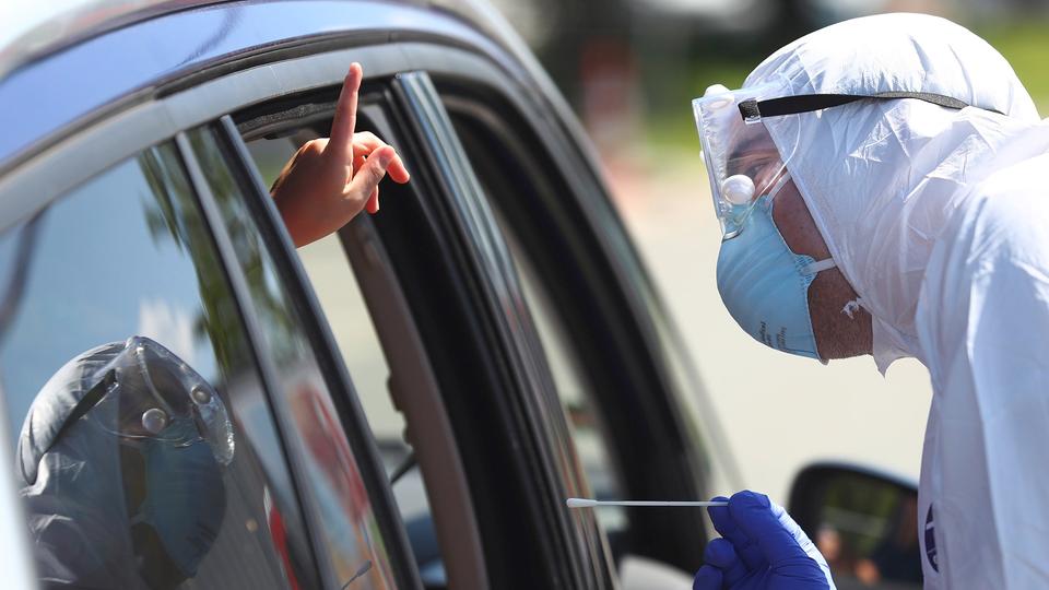 Corona Teststation in Bayern