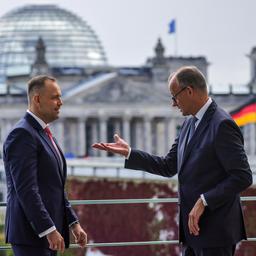 Polens Präsident Nawrocki bei Kanzler Merz in Berlin.