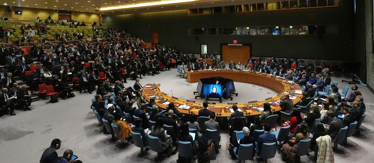 Sitzung des UN-Sicherheitsrats in New York, USA.