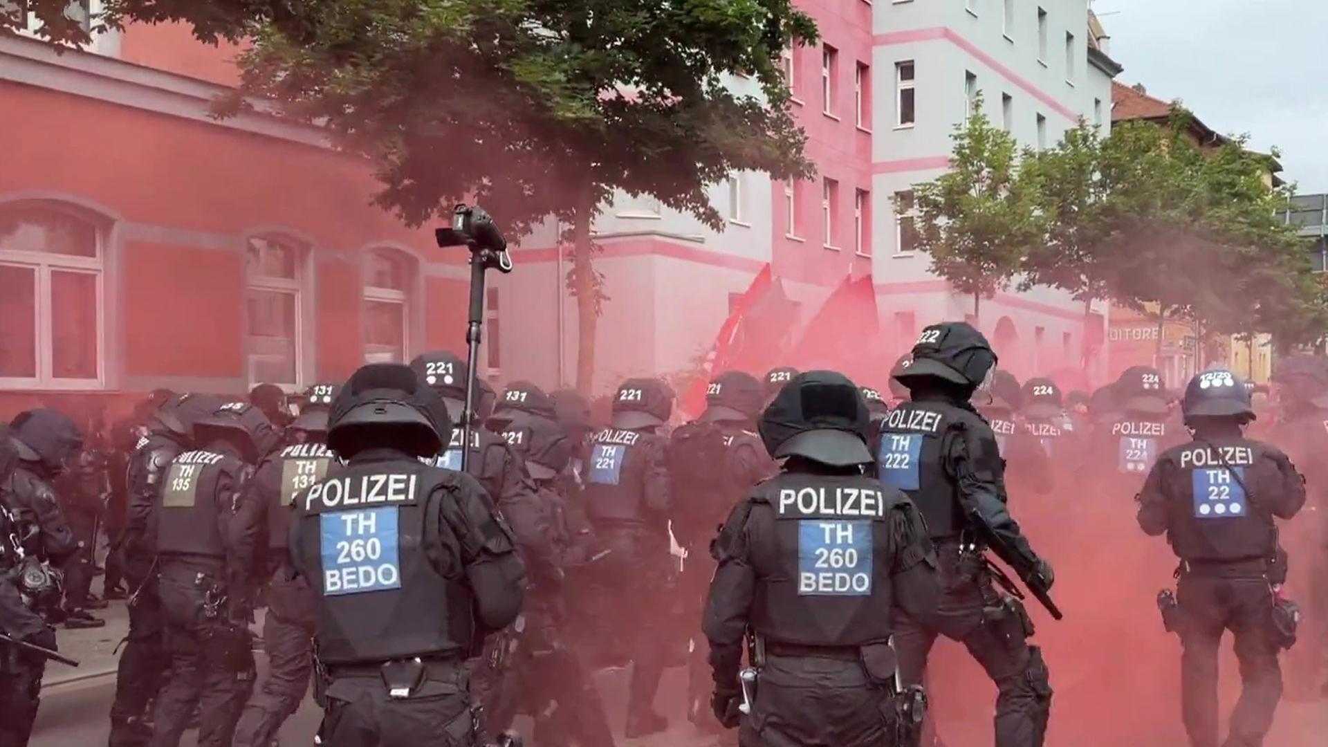 Laut Polizei bleibt Lage rund um AfD-Bundesparteitag in Erfurt dynamisch