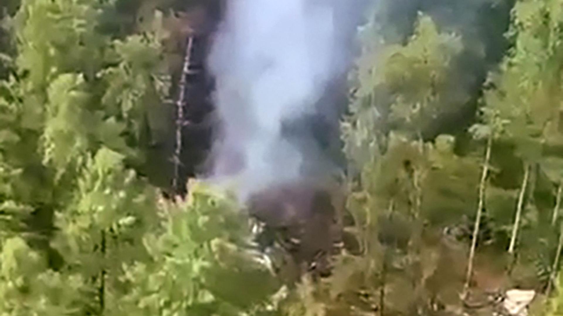 Screenshot aus einem Video des russischen Untersuchungskomitees, der die Absturzstelle nahe Tynda zeigen soll.  | AFP
