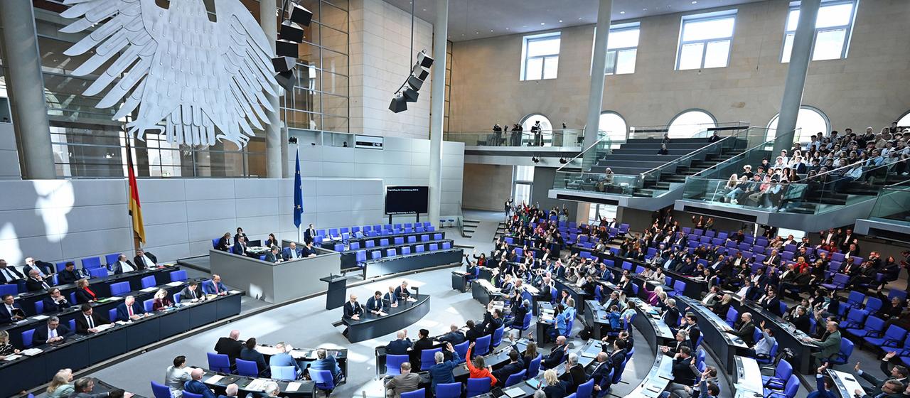 Sitzung im Deutschen Bundestag Berlin.