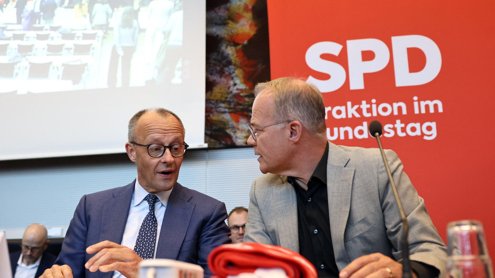 Friedrich Merz und Matthias Miersch | REUTERS