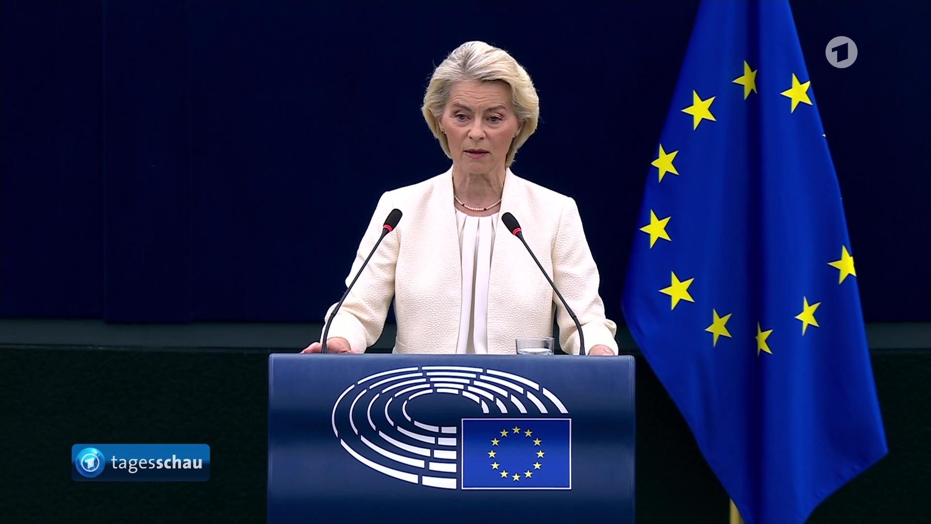 EU-Kommissionspräsidentin von der Leyen hält Rede zur Lage der Europäischen Union
