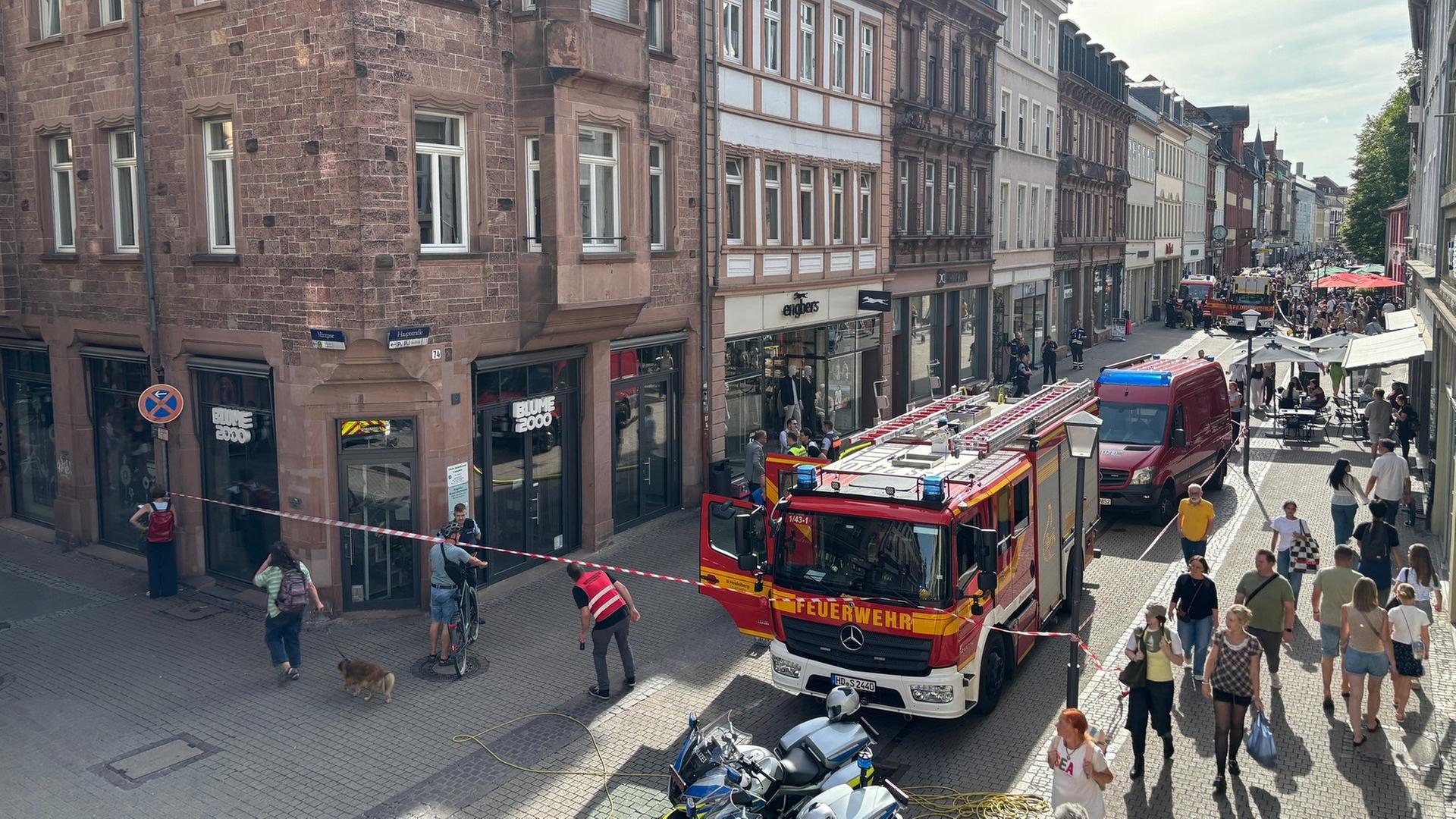 Potenziell gefährlicher Stoff entdeckt: Größerer Einsatz in Heidelberger Altstadt