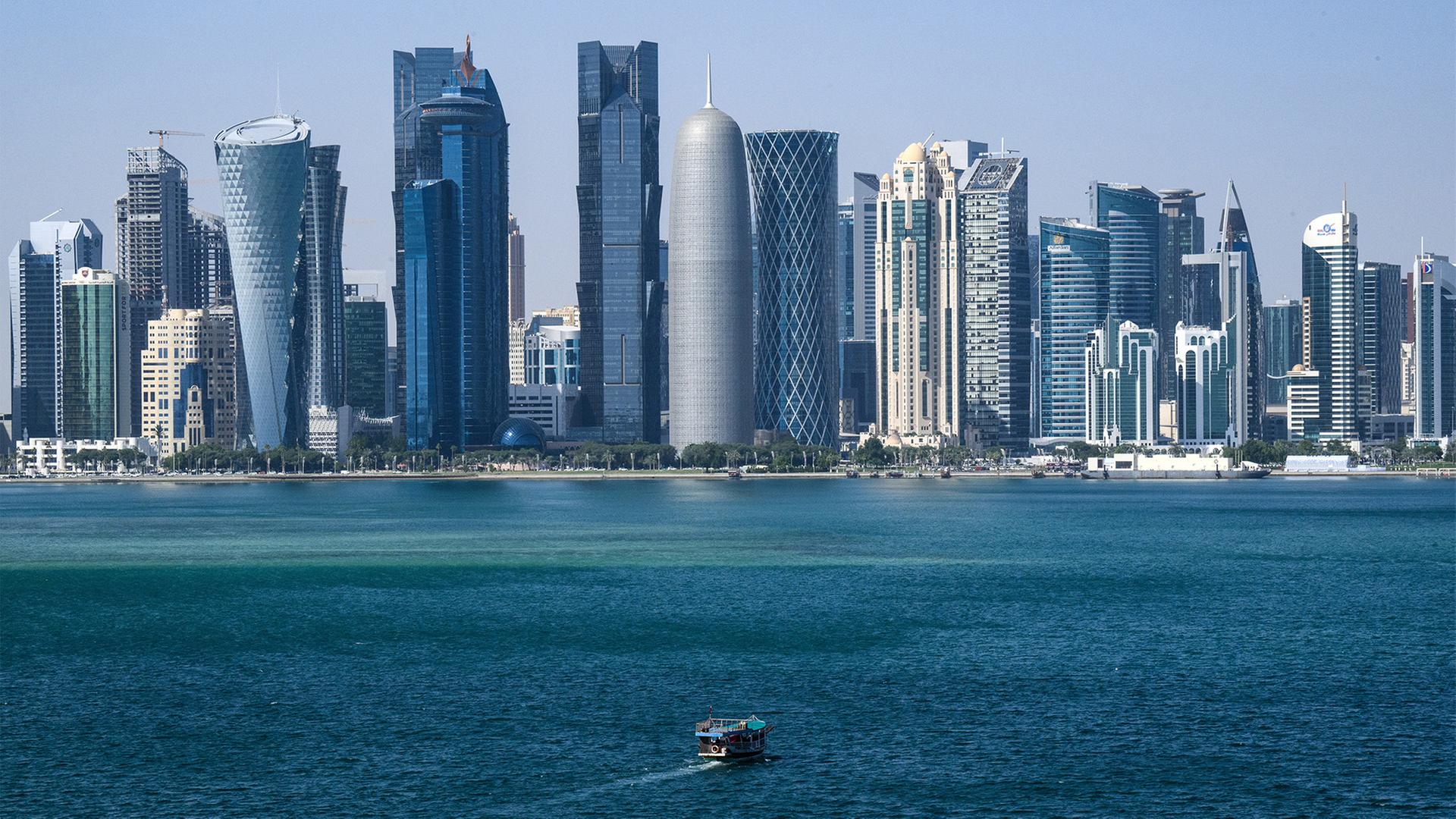 Die Skyline von Doha. | dpa