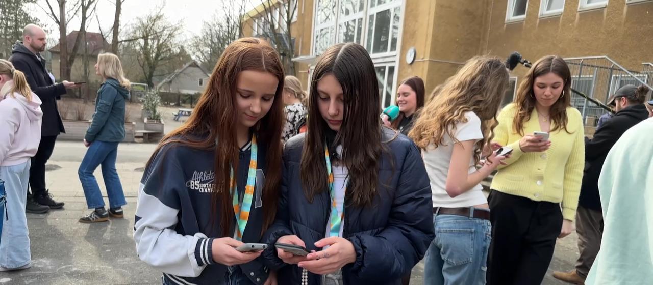 Schülerinnen an der evangelischen Schule Berlin-Köpenick.
