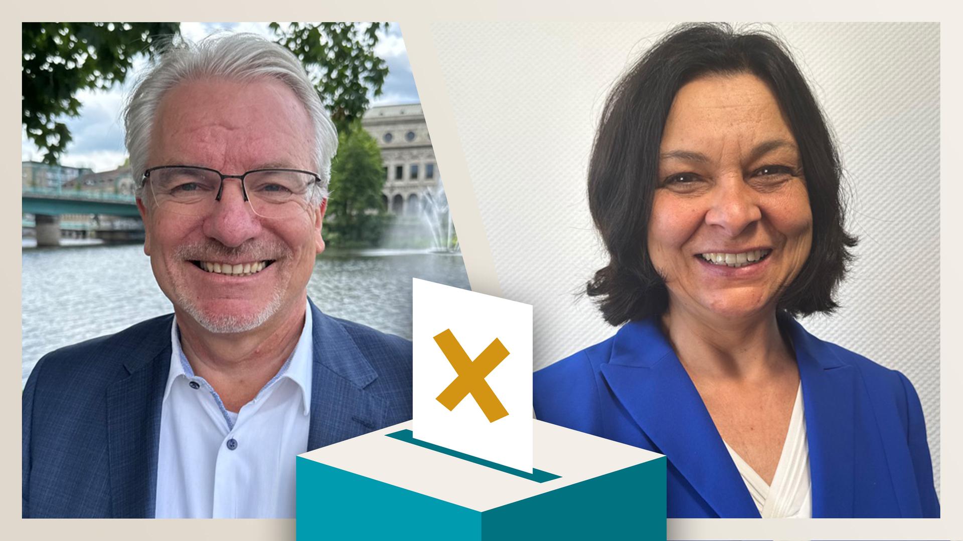 Die Kandidaten im Portrait: Marc Buchholz (CDU) und Nadia Khalaf (SPD) | WDR