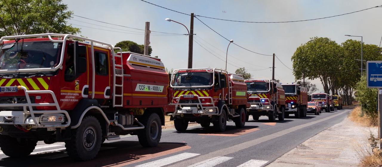 Feuerwehrautos in Frankreich