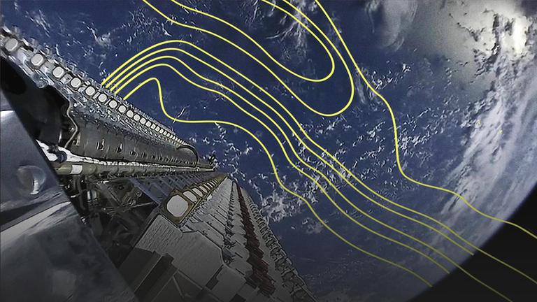 Eine SpaceX Falcon 9-Rakete startete am 23. Mai 2019 erfolgreich 60 Starlink-Satelliten vom Space Launch Complex 40 (SLC-40) auf der Cape Canaveral Air Force Station in Florida.