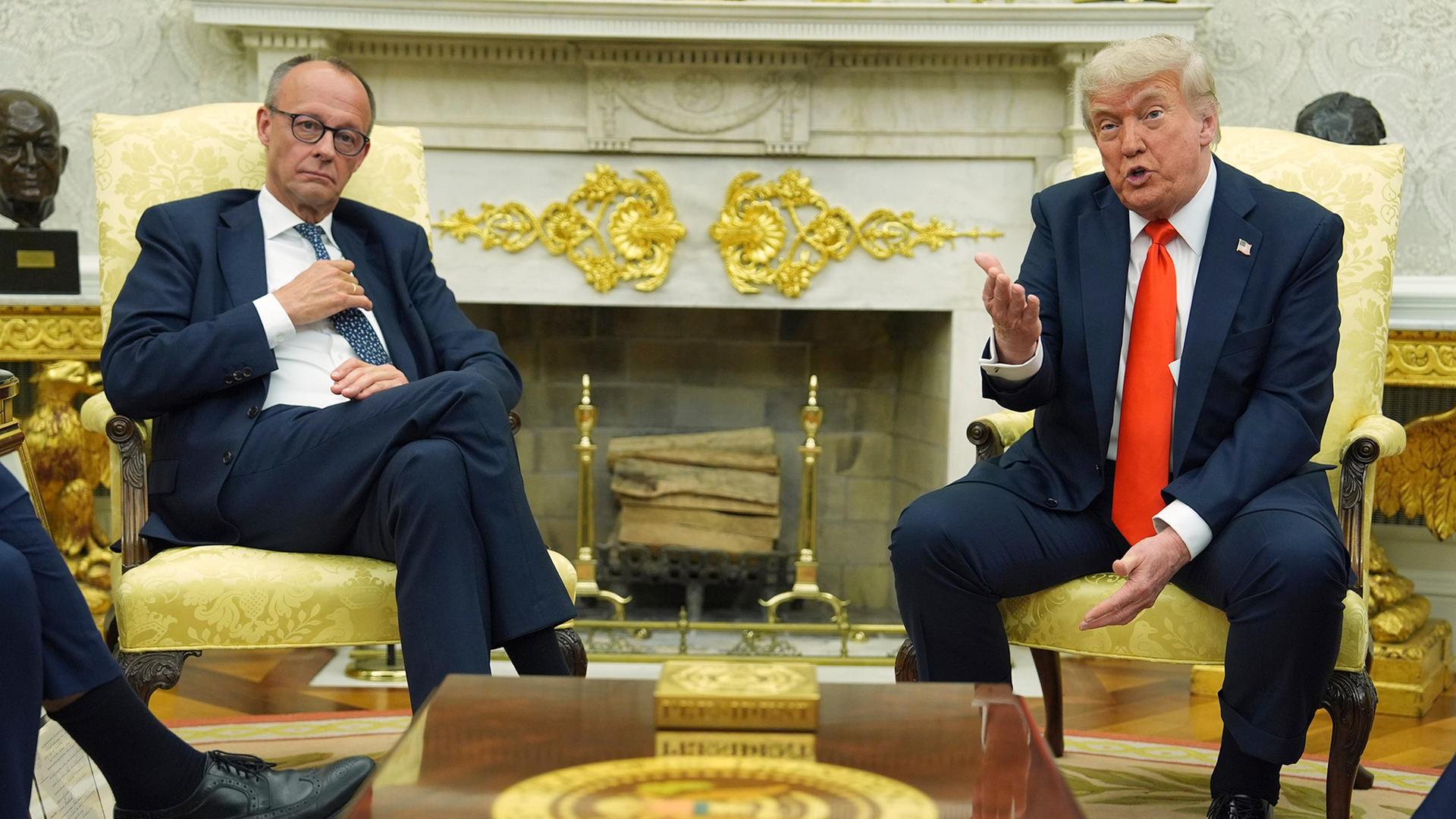 Friedrich Merz und Donald Trump | AP