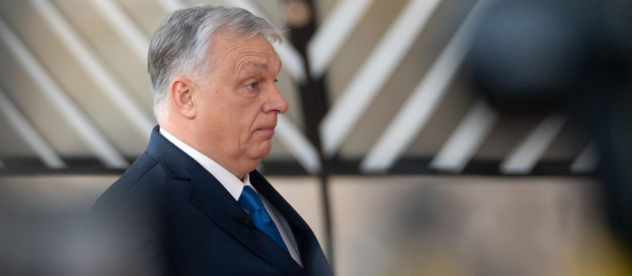 Viktor Orban nimmt an einem EU-Gipfel in Brüssel teil.