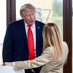 Trump und Meloni beim G7-Gipfel