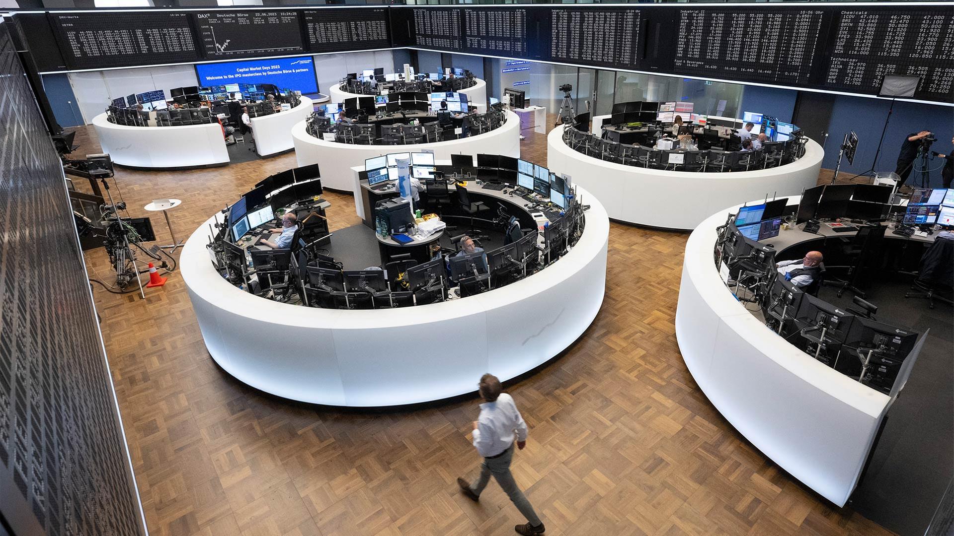 Blick auf den Börsensaal in Frankfurt | picture alliance/dpa