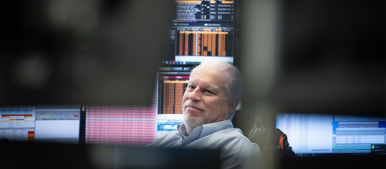 Händler an der Frankfurter Börse.